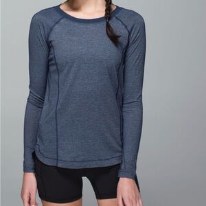 SOLD- Lululemon Long-Sleeve Performance Top - Navy